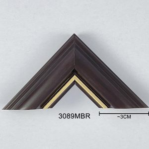 3089MBR Brown with Gold Lining